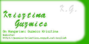 krisztina guzmics business card